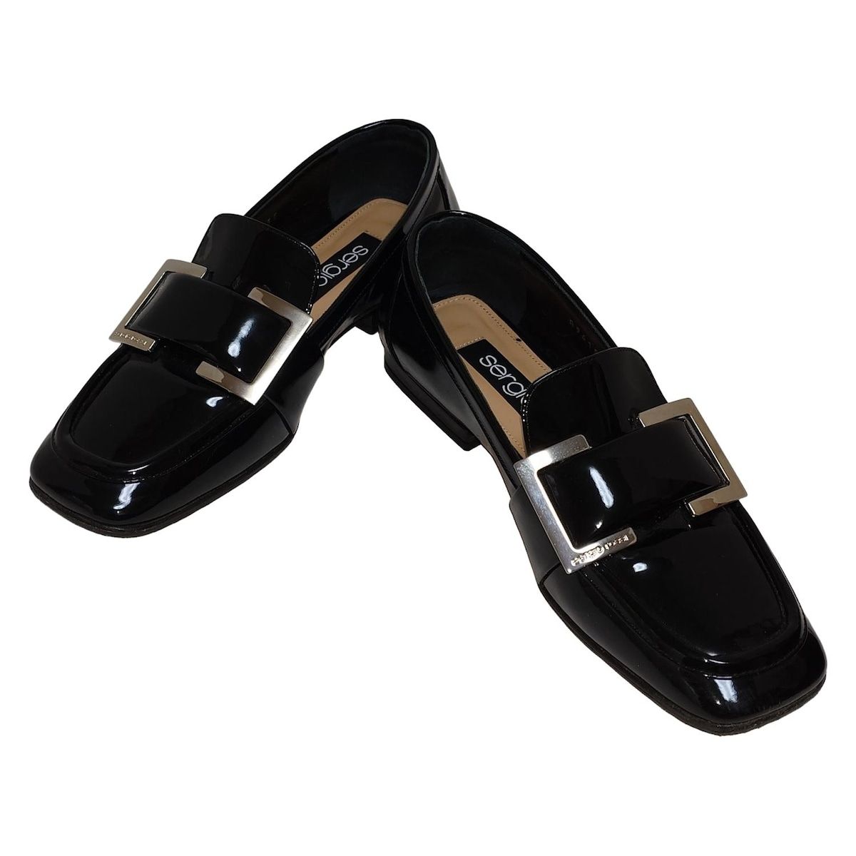 sergio rossi(セルジオロッシ) ローファー 35 レディース - 黒 レザー