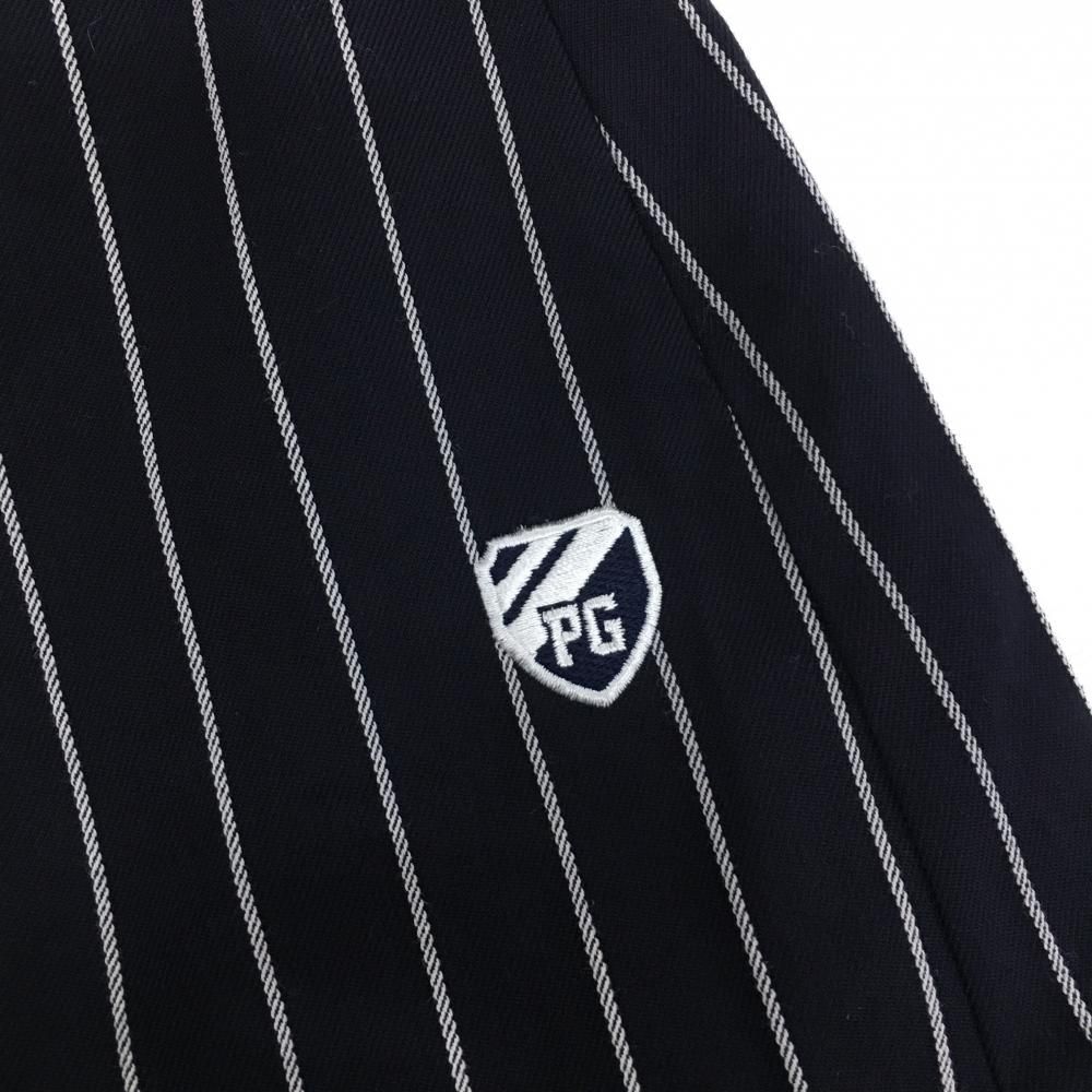 超美品】パーリーゲイツ プリーツスカート ネイビー×白 ストライプ