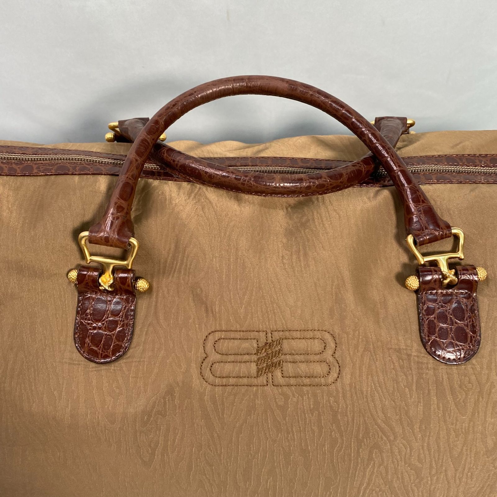 ヴィンテージ BALENCIAGA ・バレンシアガ 2way ボストンバッグ クロコ