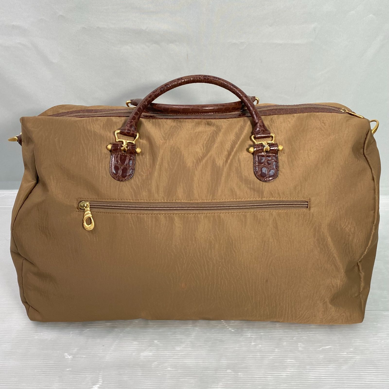 【美品】 バレンシアガ ボストンバック クロコ型押し BB ブラック ゴールド ヴィンテージ BALENCIAGA ・バレンシアガ 2way ボストンバッグ クロコ