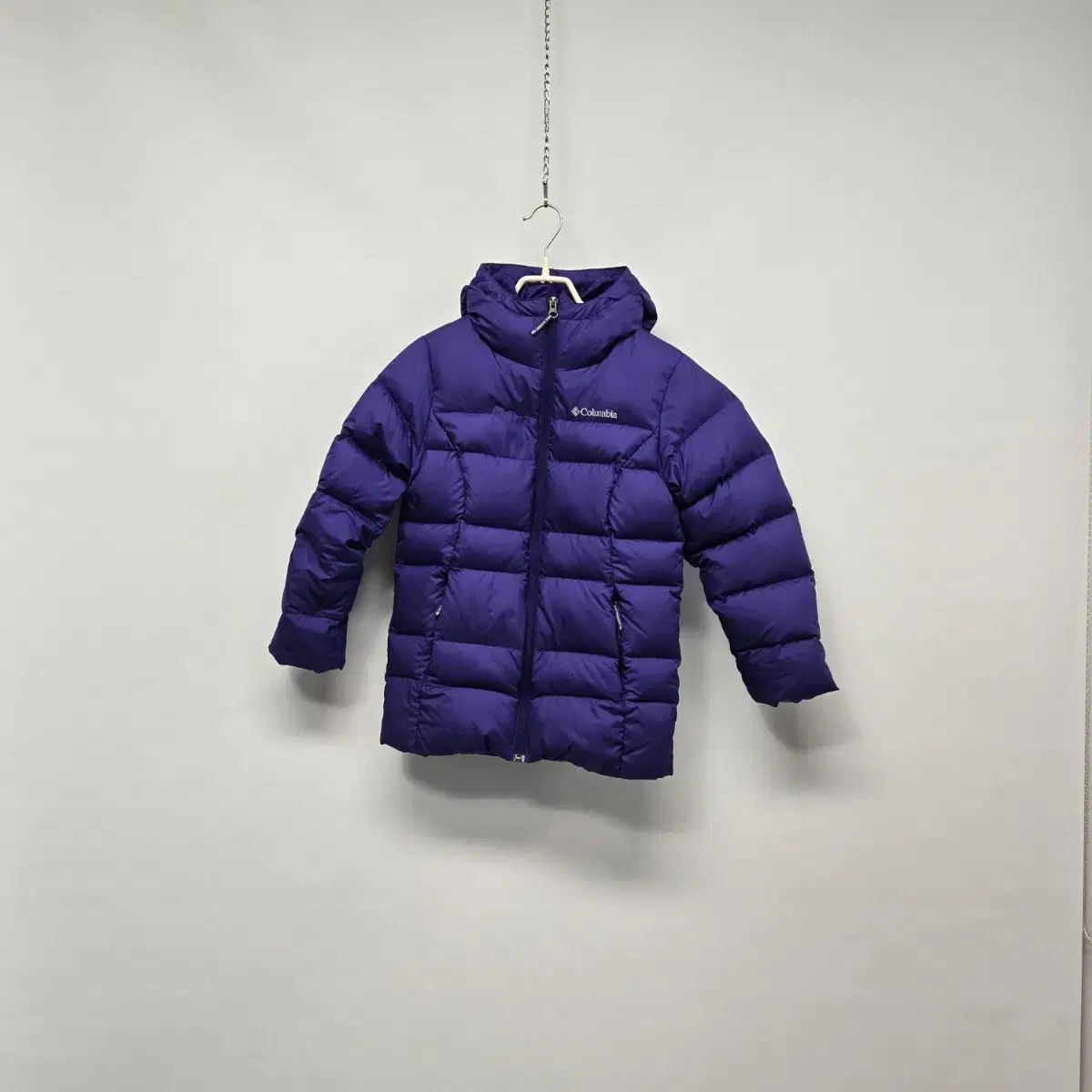 Columbia コロンビア キッズ PURPLE パープル フード ダウン アウター 