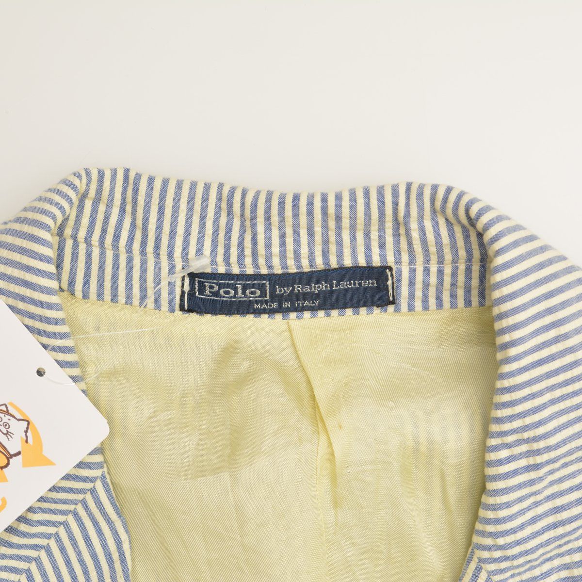 メンズ 【POLORALPHLAUREN】イタリア製 シアサッカーダブルジャケット