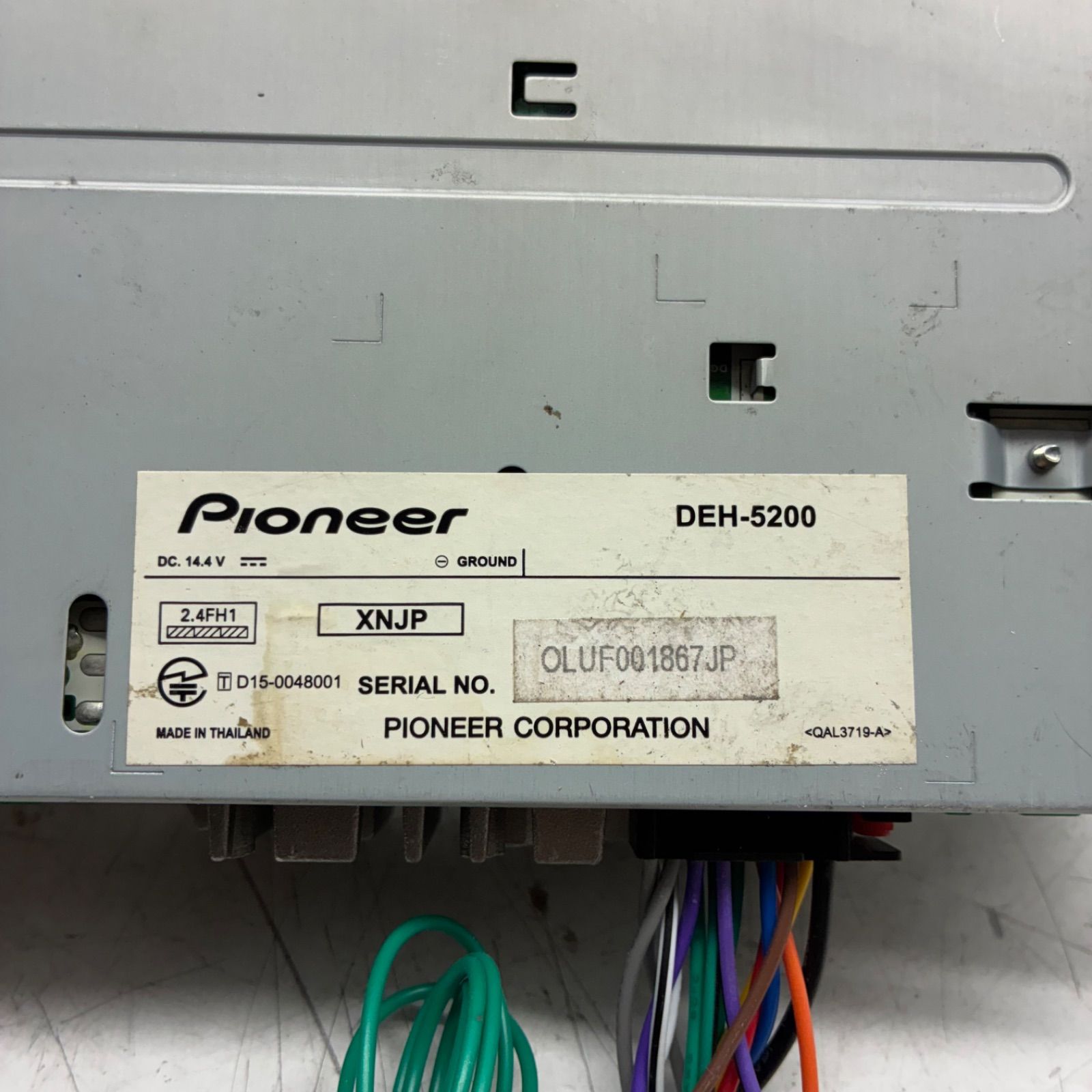 YS Carrozzeria カロッツェリア Pioneer パイオニア 1DIN DEH-5200 
