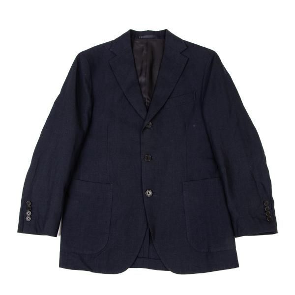 パパスプラスPapas+ ANJELICOファブリック リネンテーラードジャケット