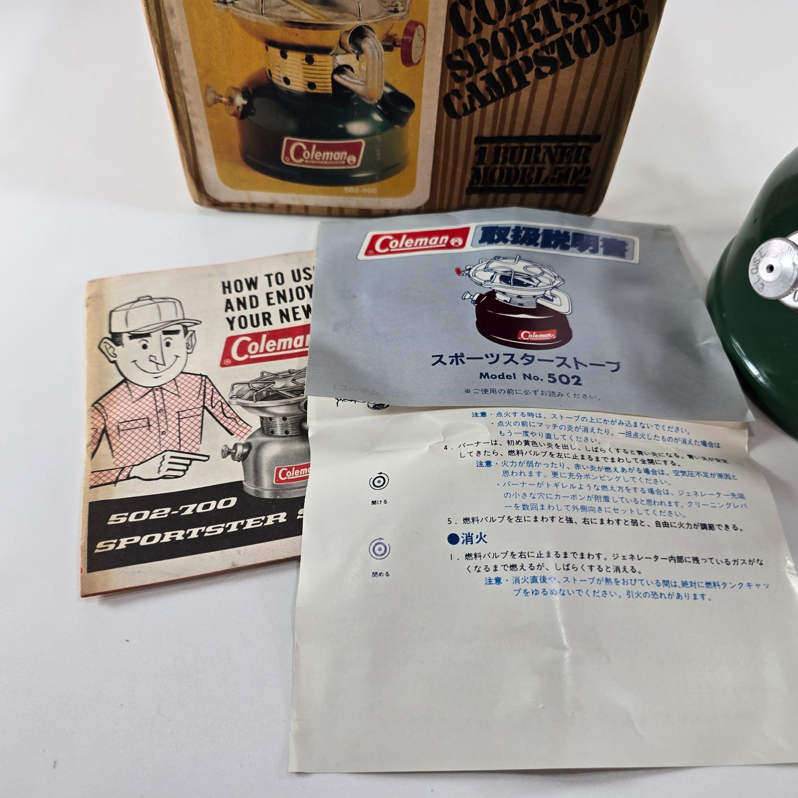 Coleman コールマン 502-700 シングルバーナー 82年4月製 箱付