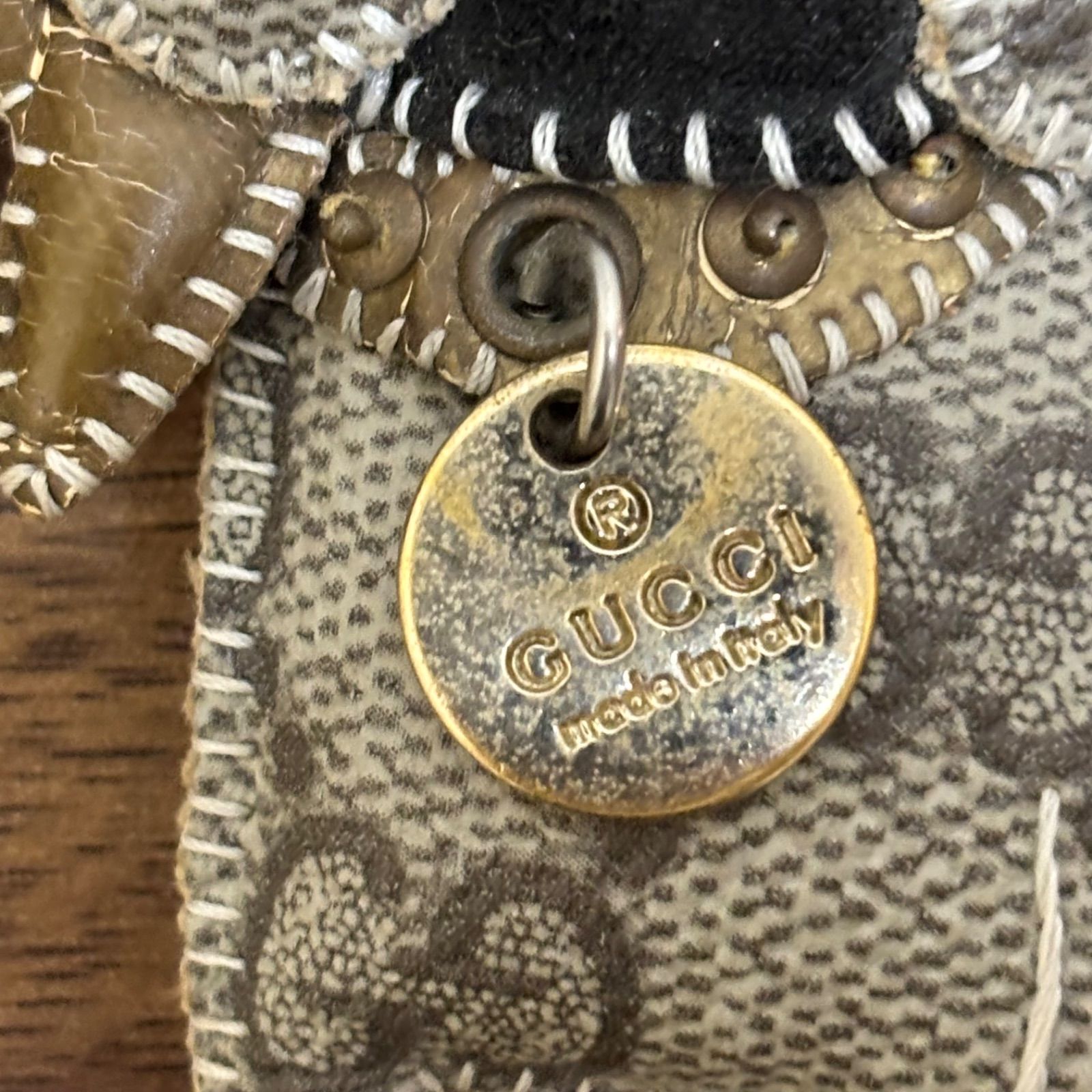 ◎ GUCCI グッチョリ フレンチブルドッグ レロイ GG柄 キーホルダー