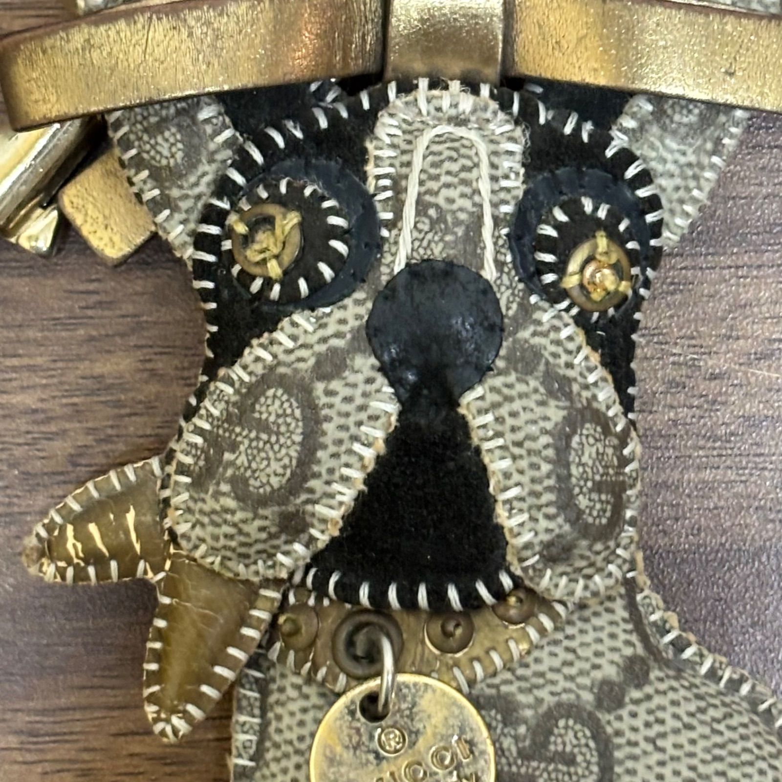 ◎ GUCCI グッチョリ フレンチブルドッグ レロイ GG柄 キーホルダー
