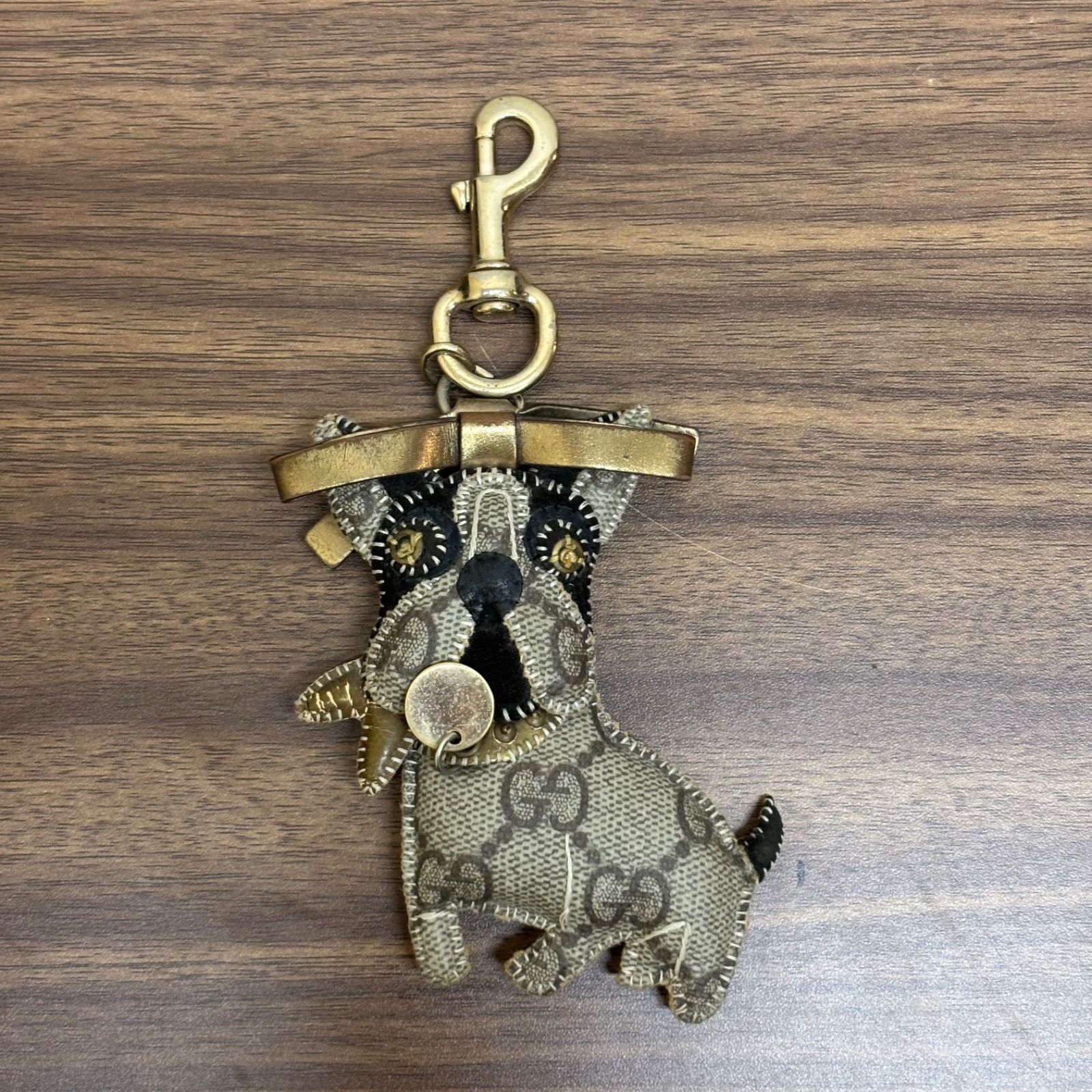 ◎ GUCCI グッチョリ フレンチブルドッグ レロイ GG柄 キーホルダー