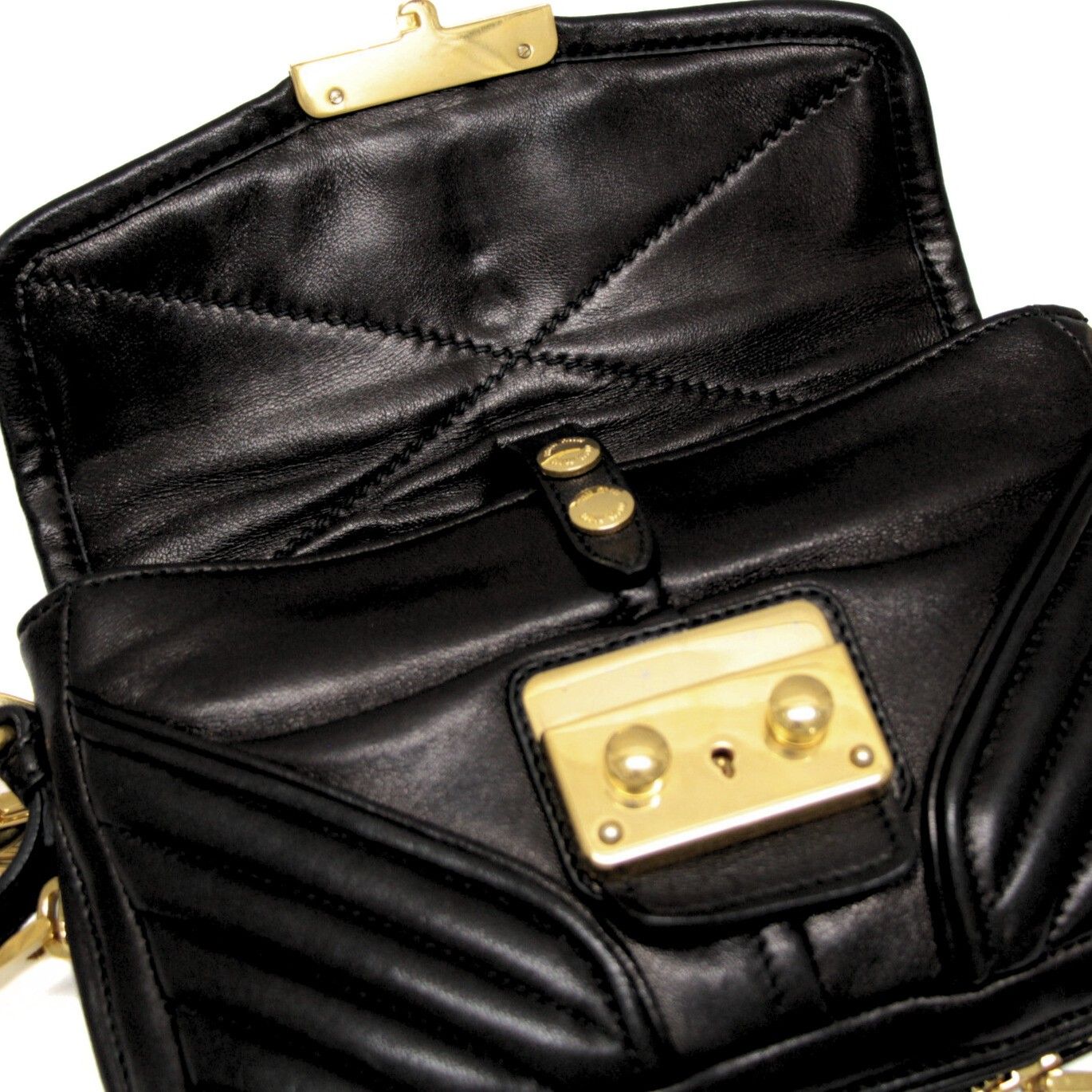 【確実正規品】【美品】miumiu 2way ナッパ バイカー ブラックレザー miu miu（ミュウミュウ） ナッパバイカー2WAYショルダーバッグ・トート