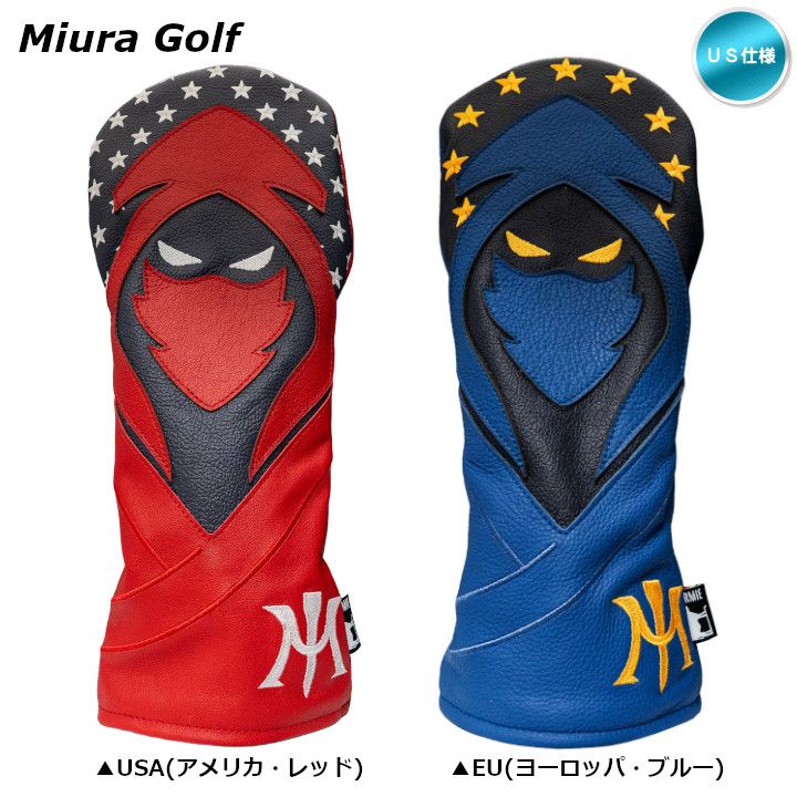 2025 三浦技研 ミウラゴルフ ヘッドカバー ライダーカップ ライバルズ エディション ハットリ ドライバー用 ( アメリカ / ヨーロッパ ) US仕様 新品 未使用