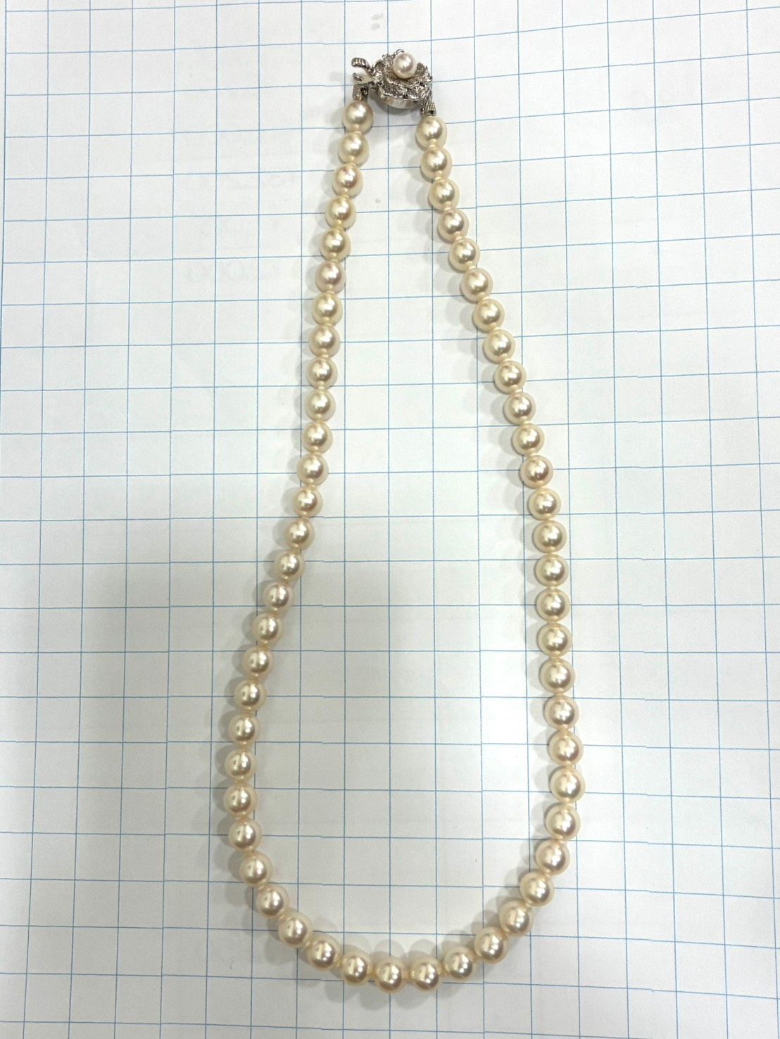 テリ良し SV 天然 アコヤ パール ネックレス ピンク系 7.0mm 7.5mm