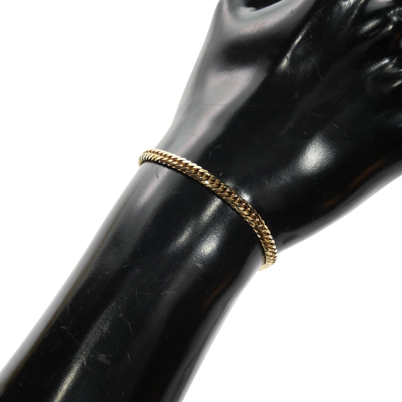 EK184 750刻印 K18 ゴールドツイストチェーンブレスレット K18(18金