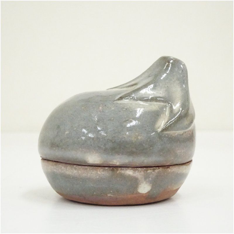 萩焼 十二代 田原陶兵衛造 茄子香合（共箱） 茶道具 茶道 香道 香道具