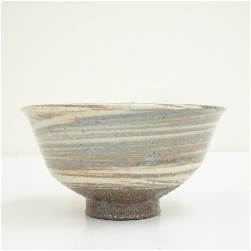 上野焼 薪窯 高鶴淳造 刷毛目茶碗（共箱） 茶道 抹茶 おしゃれ 抹茶