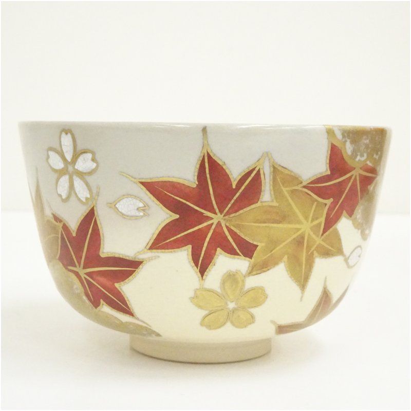 茶道具　抹茶碗　　 橋本紫雲　色絵　　幸菱鳳凰　　共箱 茶道具 抹茶碗 橋本紫雲 色絵 幸菱鳳凰 共箱 茶道具】橋本紫雲造 色絵