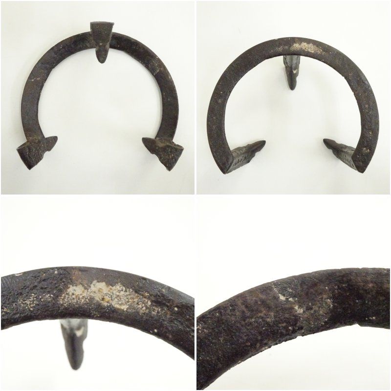 Ｐ９６０　蓋置　『人間国宝　高橋敬典造』『鉄製』『五徳蓋置』　共箱　茶道具 P960 蓋置 『人間国宝 高橋敬典造』『鉄製』『五徳蓋置』 共箱