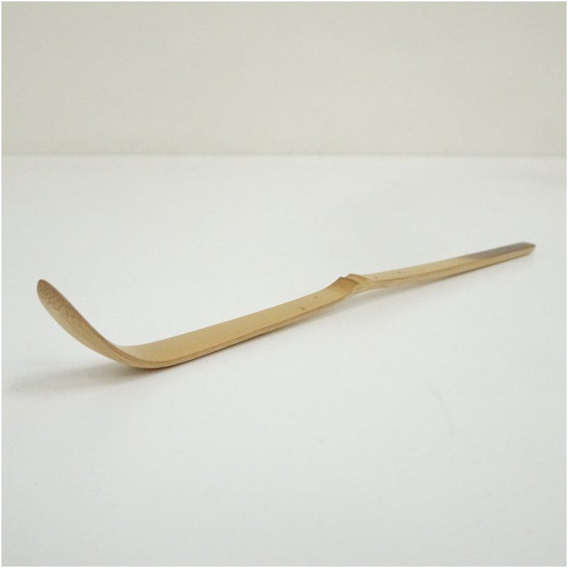 宗斎造 竹茶杓（銘：鸞鶴）（東大寺 平岡定海書付）（共箱） 茶道