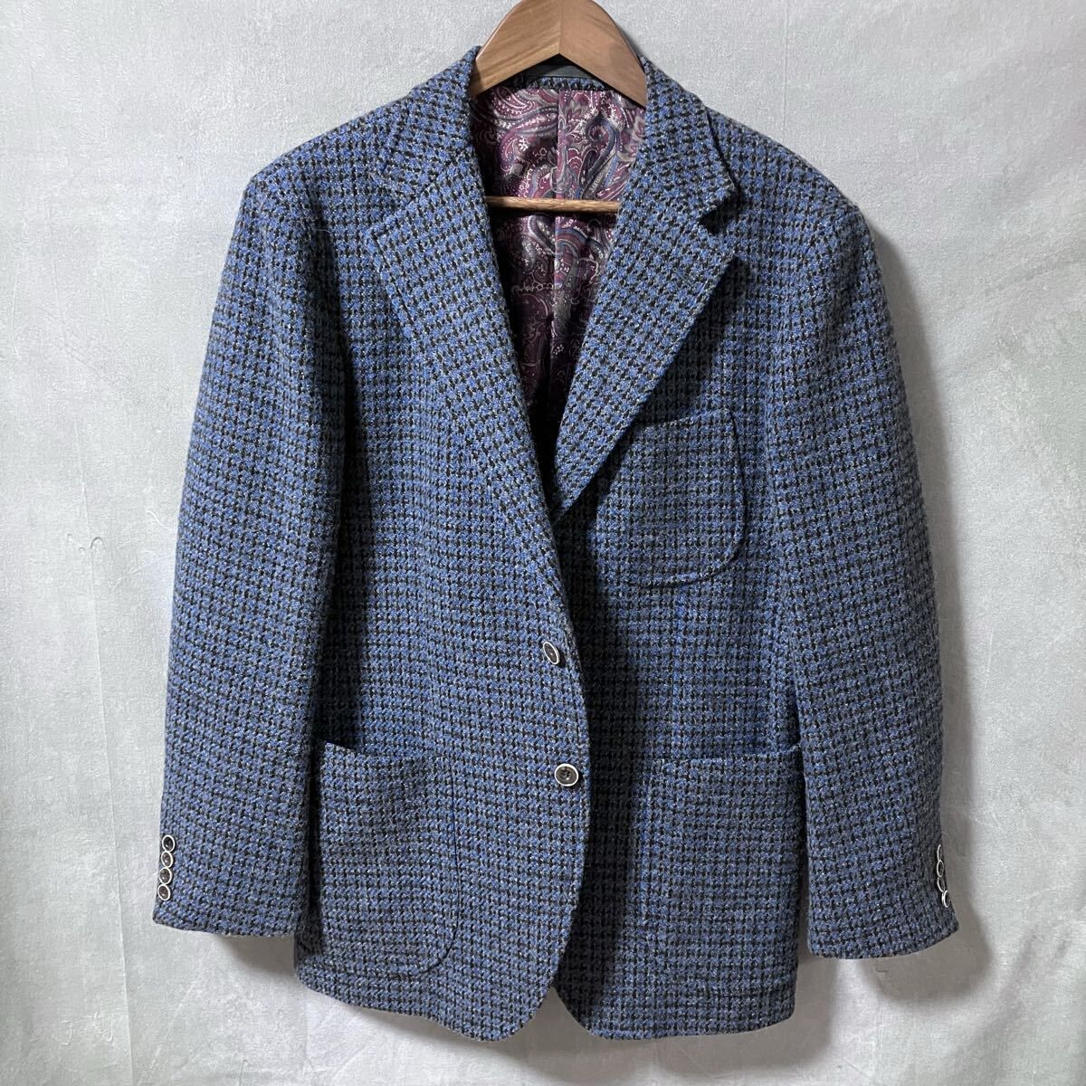 ジェイプレス　ハリスツイード テーラードジャケット　ウール　オンワード樫山 ヴィンテージ J.PRESS ハリスツイード テーラード ウール ジャケット