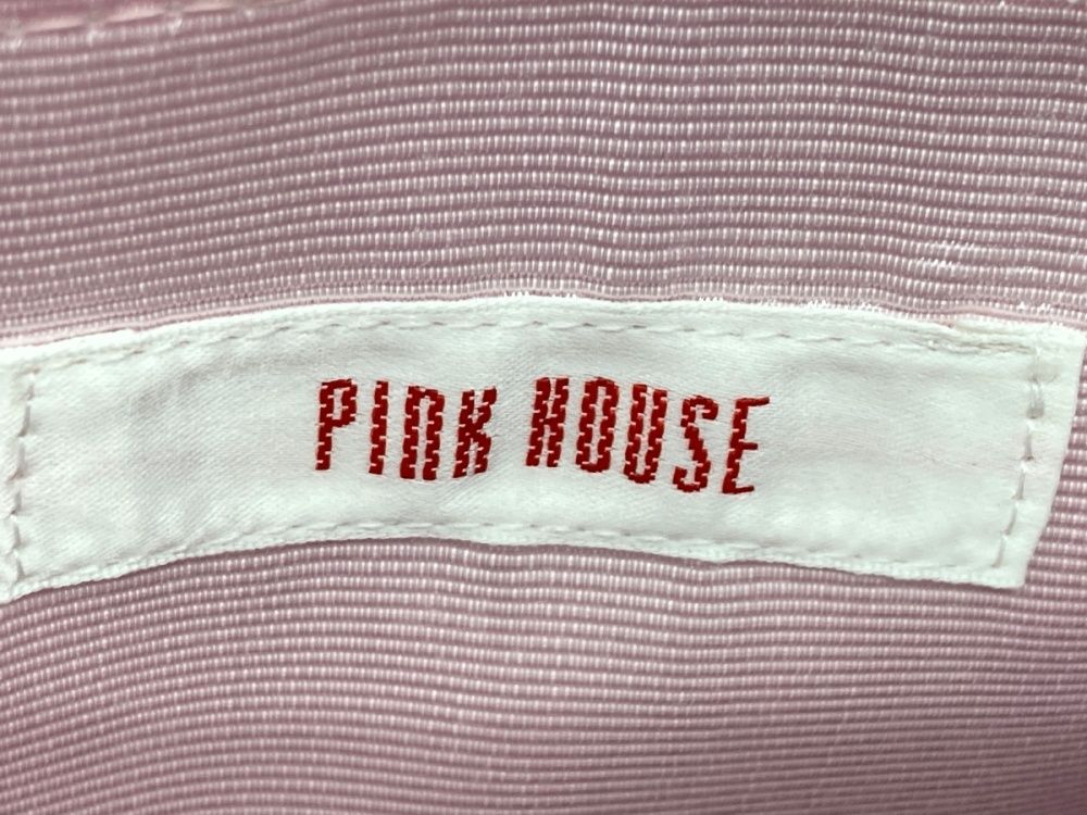 ピンクハウス PINK HOUSE すずらん ブーケ 刺繍 バッグ バンブー