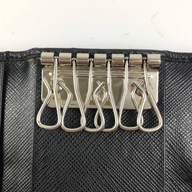 美品 プラダ サフィアーノ 6連キーケース ブラック - メルカリ