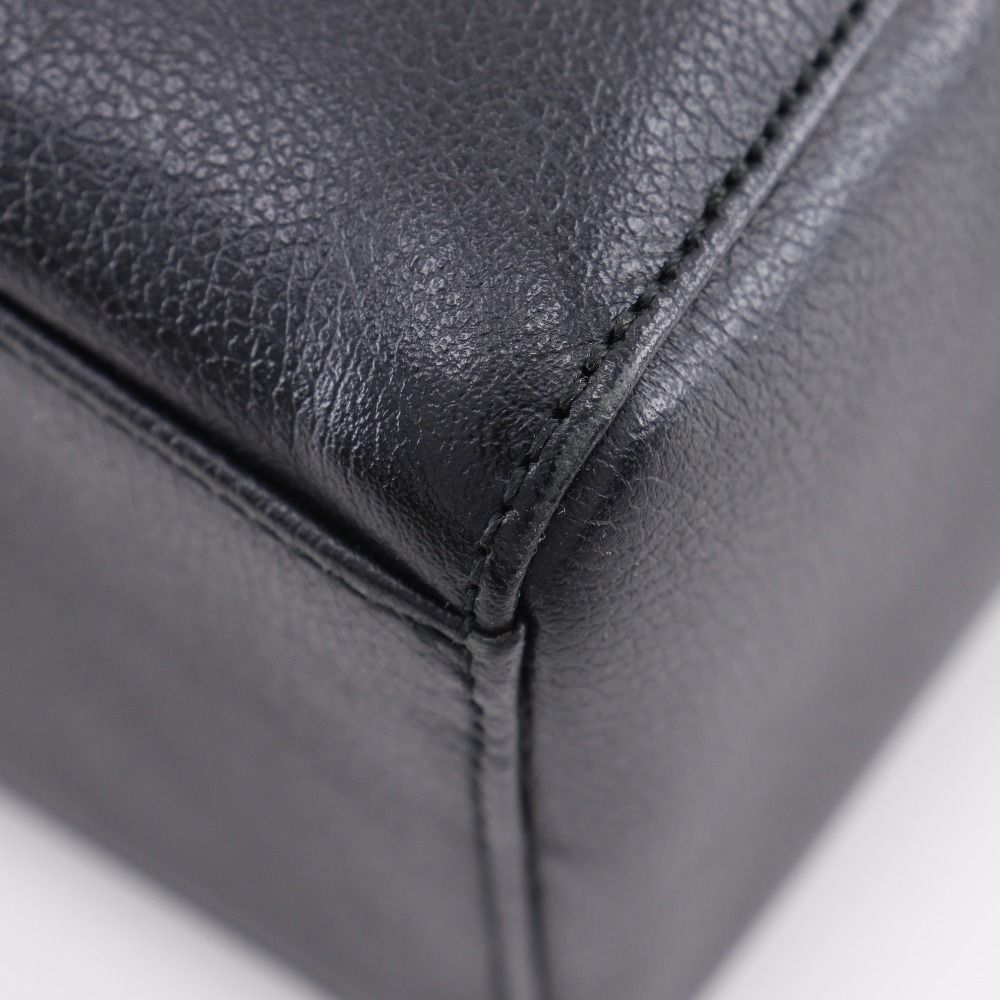 BURBERRY】バーバリー シボ革 ノバチェック レザー 黒 レディース