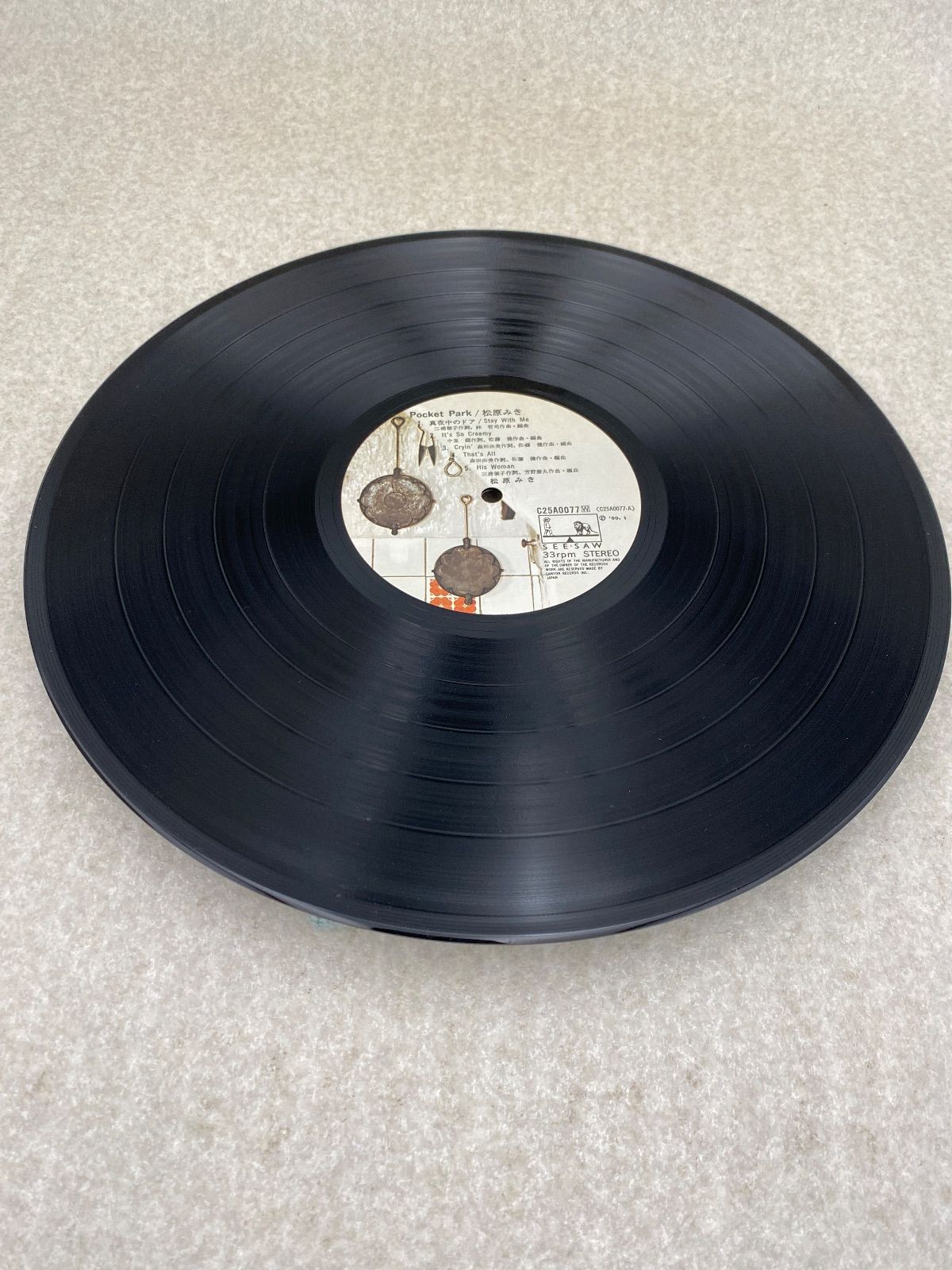 松原みき POCKET PARK 真夜中のドア 【帯付き】 レコード - メルカリ
