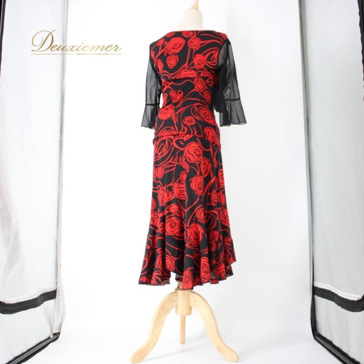 社交ダンス 衣装 スタンダード 上下セット ツーピース レッスンウェア