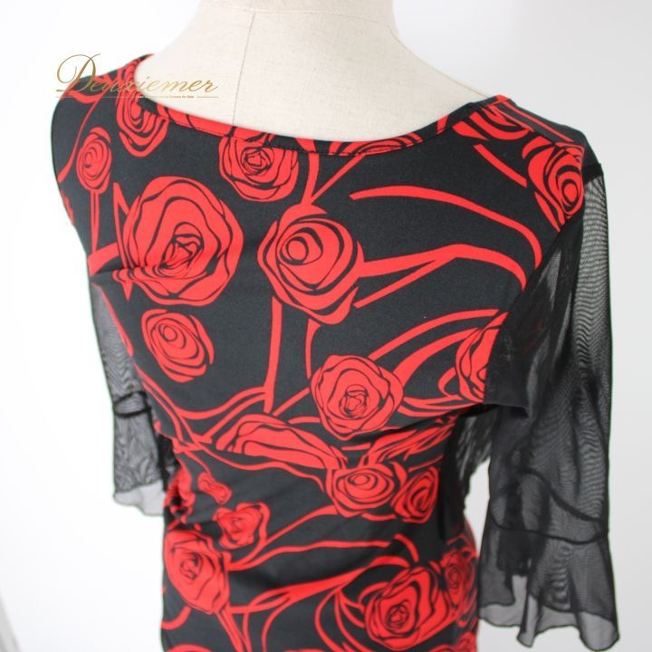 社交ダンス 衣装 スタンダード 上下セット ツーピース レッスンウェア