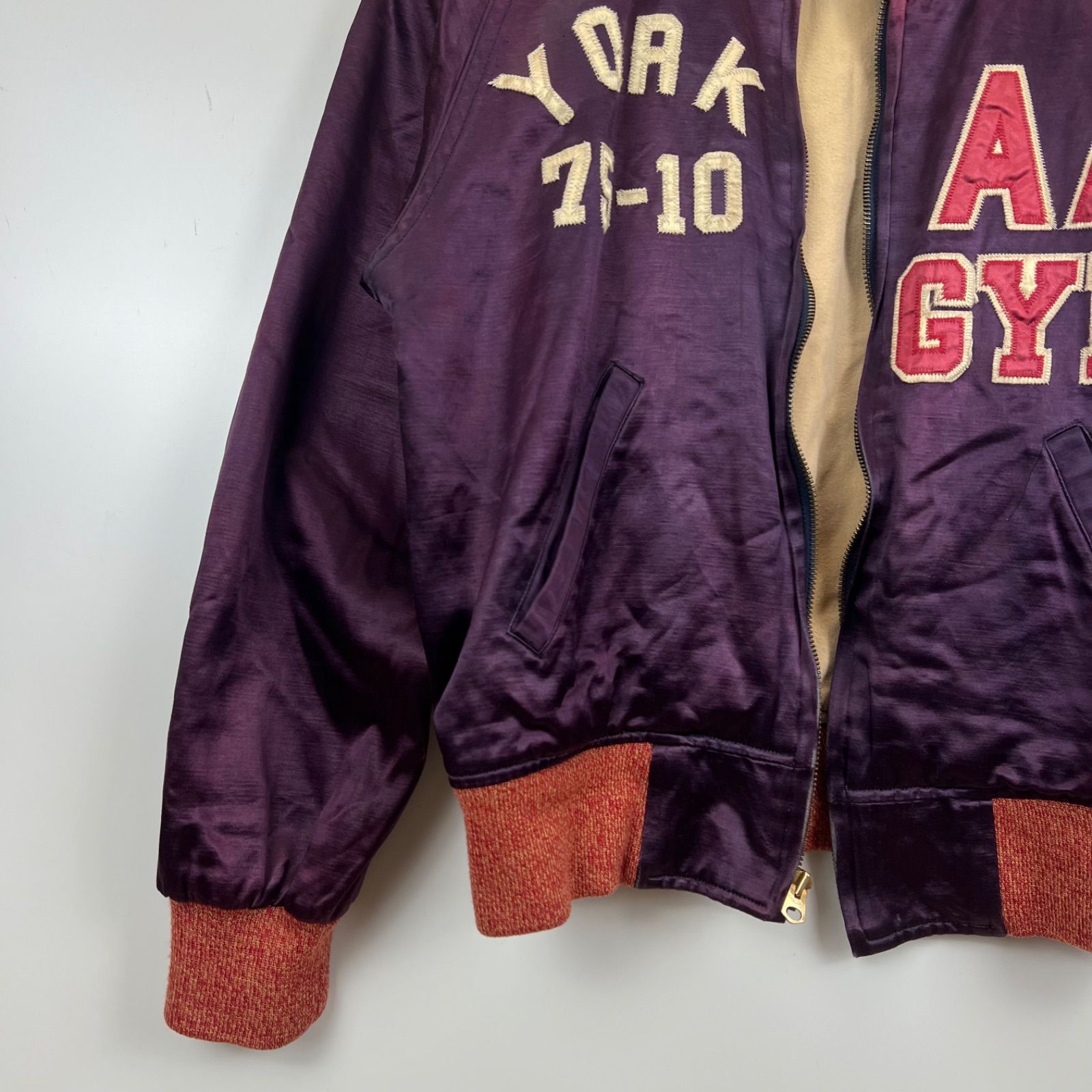 STYLE EYES satin varsity jacket 38 M16443 スタイルアイズ サテン