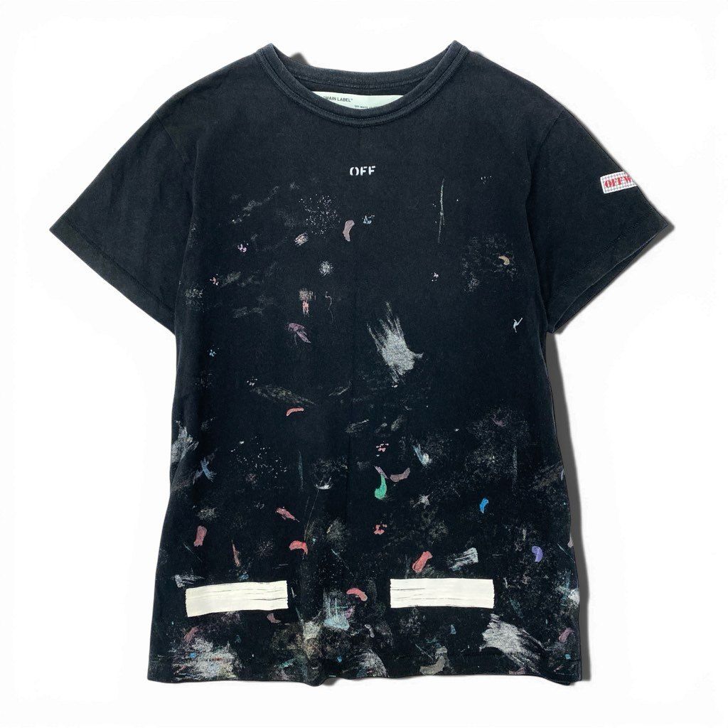 6l25 OFF WHITE オフホワイト GALAXY ギャラクシーペイント Tシャツ