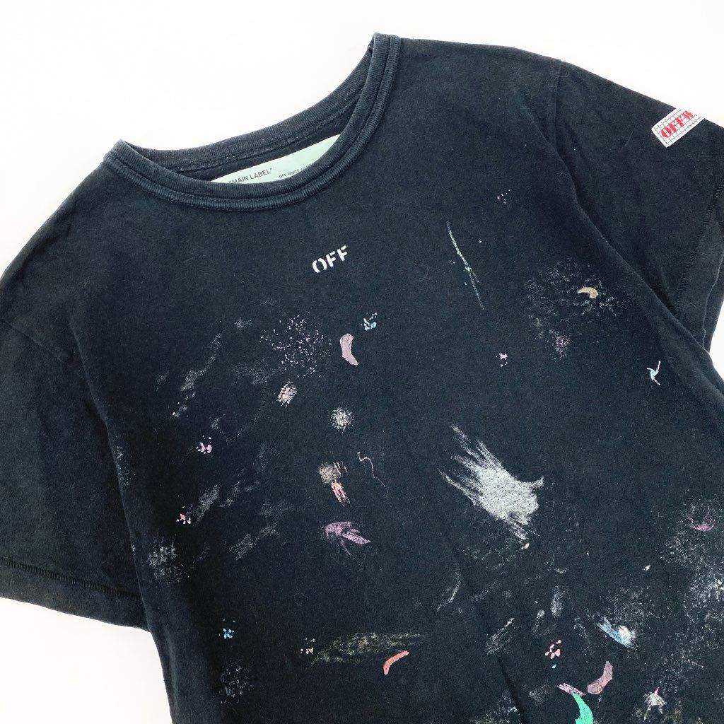6l25 OFF WHITE オフホワイト GALAXY ギャラクシーペイント Tシャツ