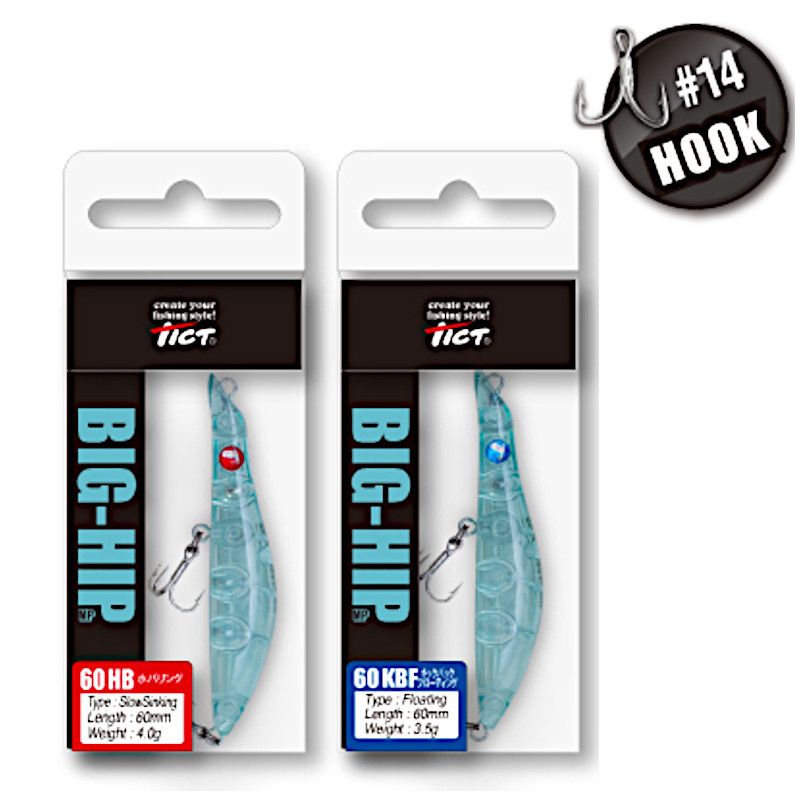 林釣漁具製作所 ルアー ティクト BIG-HIP60 HB P24 クリアネオン【ゆう