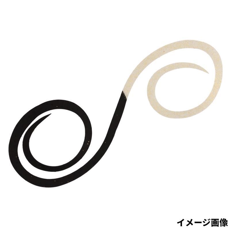 Daiwa Red Tooth Silicone Necktie 3D Overkill Twin Curly Black+Gold Lame [Yu-Packet]