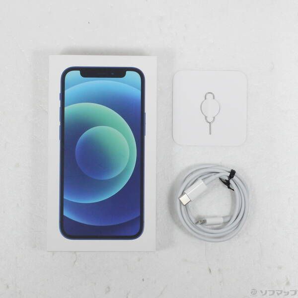中古品〕 iPhone12 mini 64GB ブルー MGAP3J／A SIMフリー【344