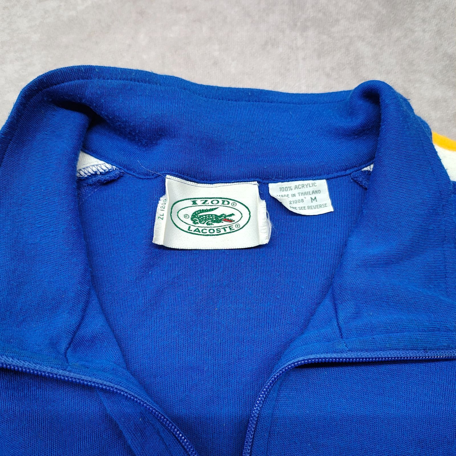 80s 90s IZOD LACOSTE Mサイズ ラコステ トラックジャケット サイド