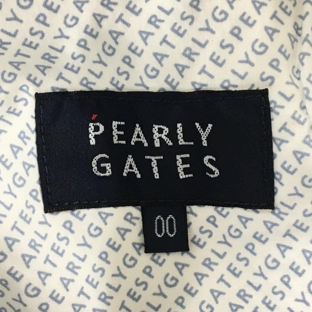 パーリーゲイツ スカート 白×ネイビー 総柄 ニコちゃん スマイル