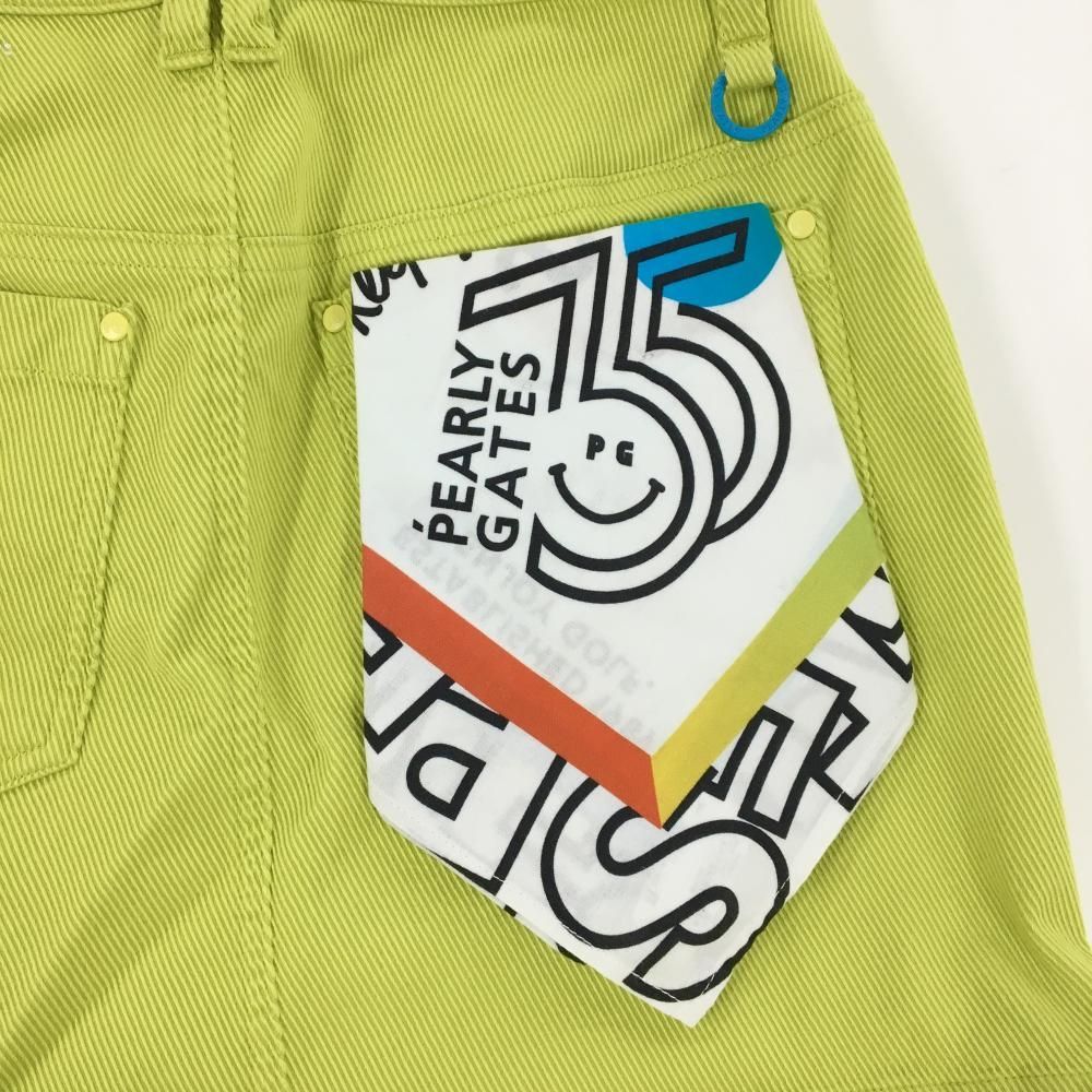 美品】パーリーゲイツ スカート ライトグリーン ロゴライトブルー 35