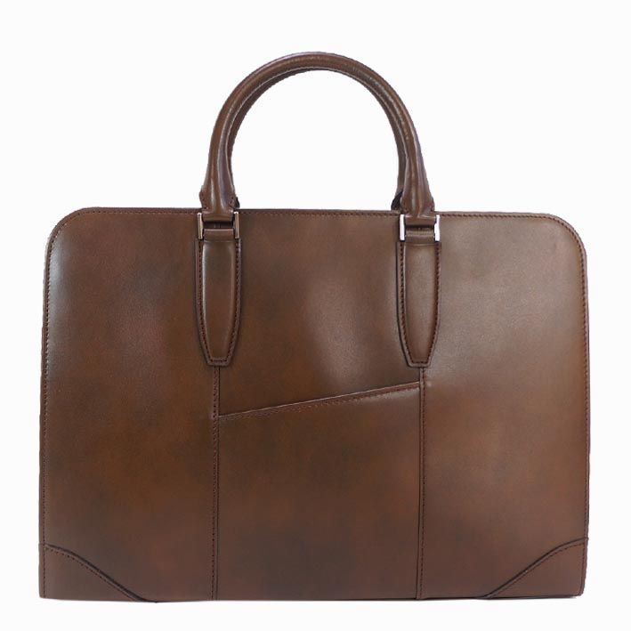 日本製　ultima TOKYO 牛革　A4可 ビジネスバック　ブラウン ウルティマトーキョー ultima TOKYO レザー ブリーフケース バート A4