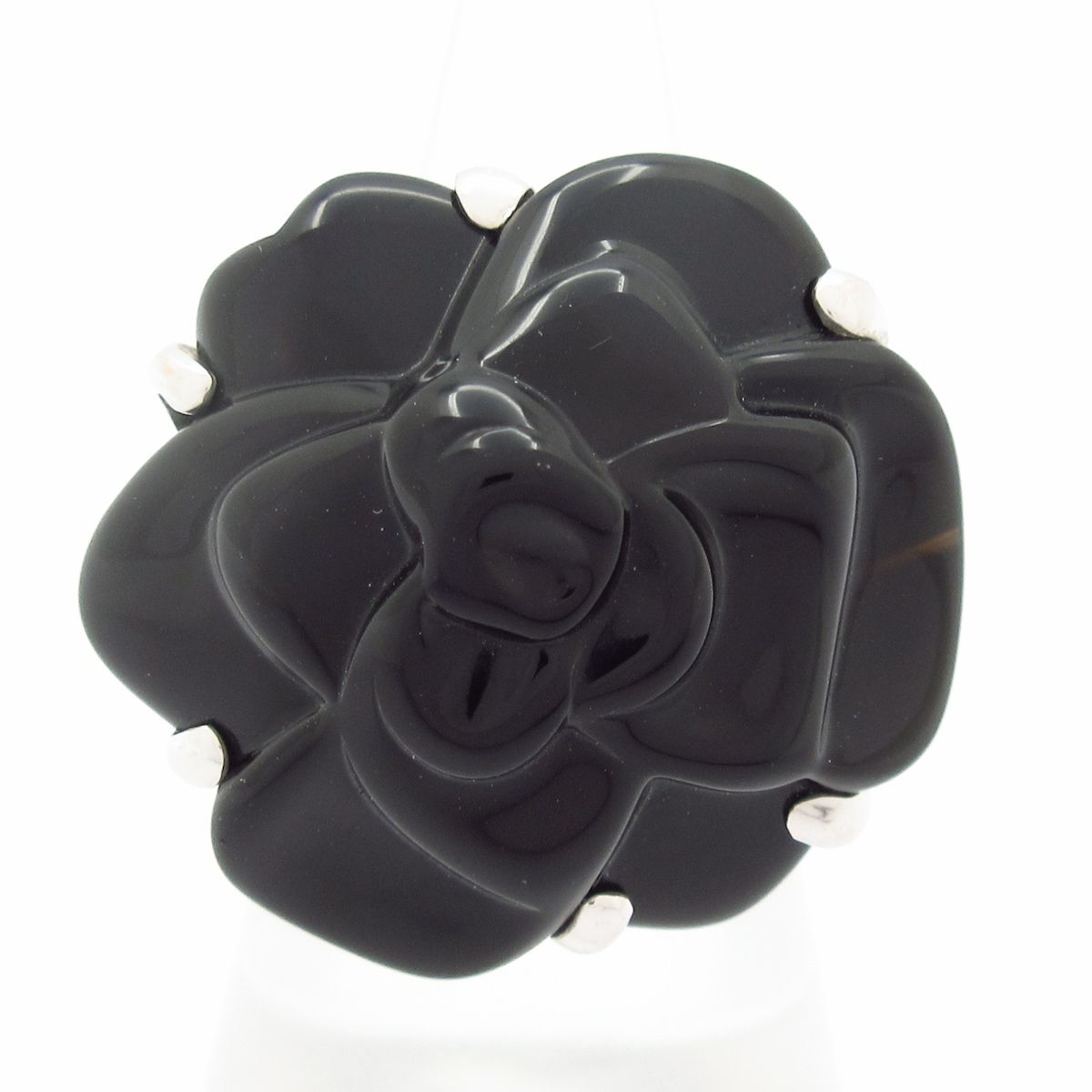 CHANEL(シャネル) リング 50 カメリア J2504 K18WG×オニキス - メルカリ