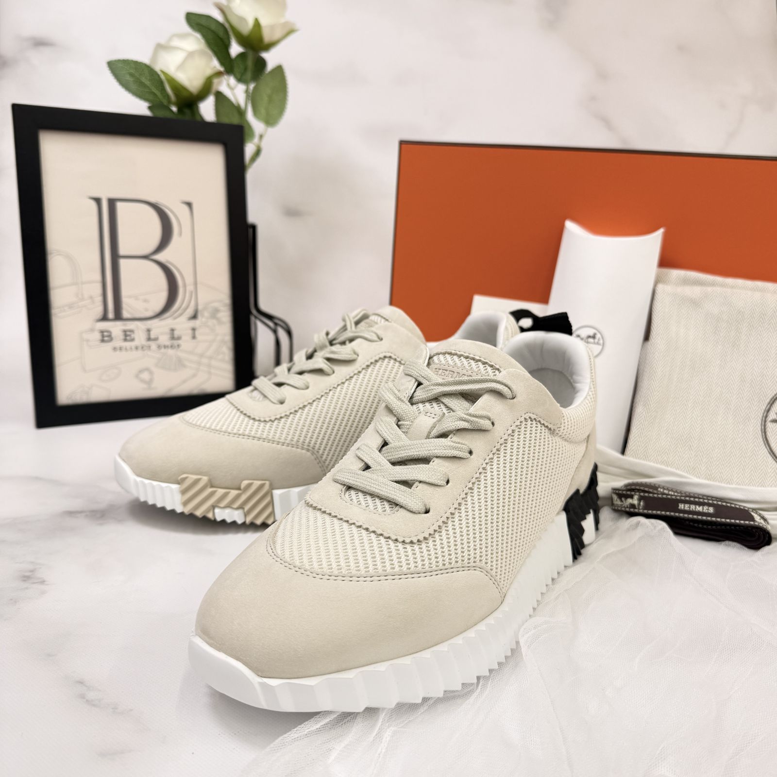 鑑定済み 【 新品未使用 】エルメス 《 バウンシング 》 38.5 ( 25cm