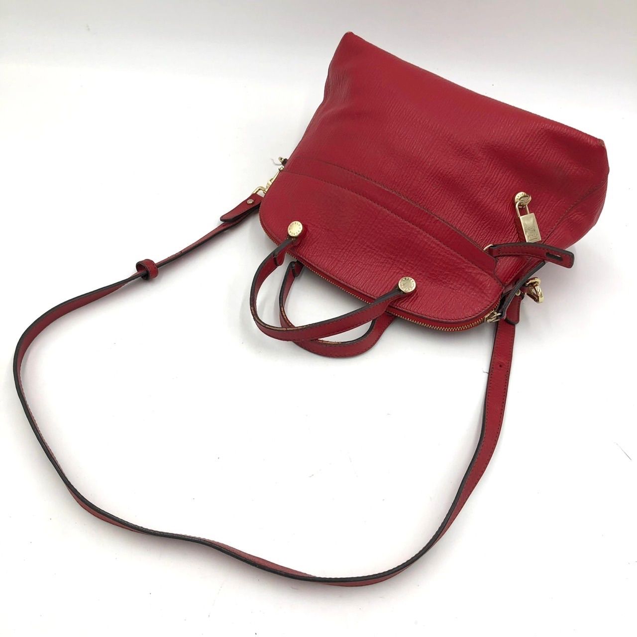 FURLA フルラ ハンドバッグ ショルダーバッグ 2way 赤 レッド レザー 