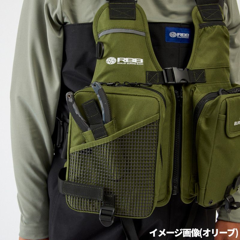 双進 ライフジャケット RBB タイドゲームベストII フリー ブラック