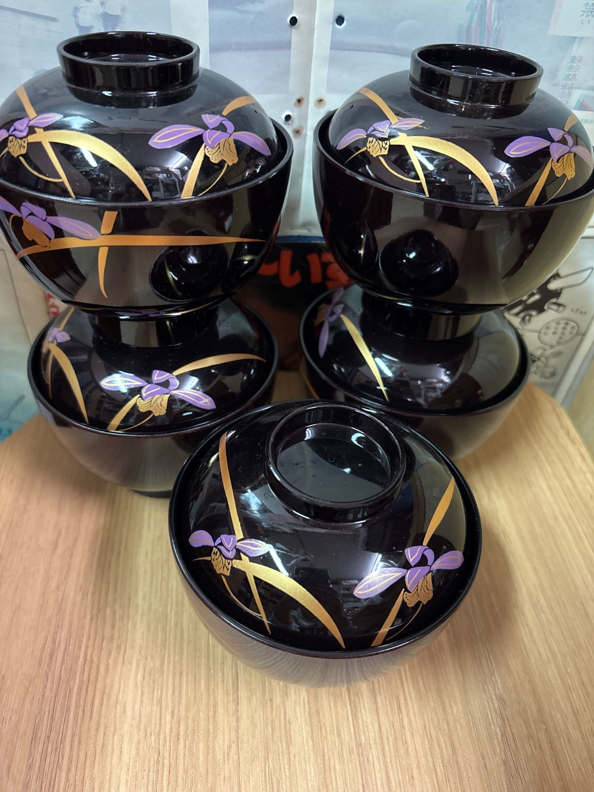 特選】会津塗り椀 5客セット 雑煮 善哉 吸物 - メルカリ