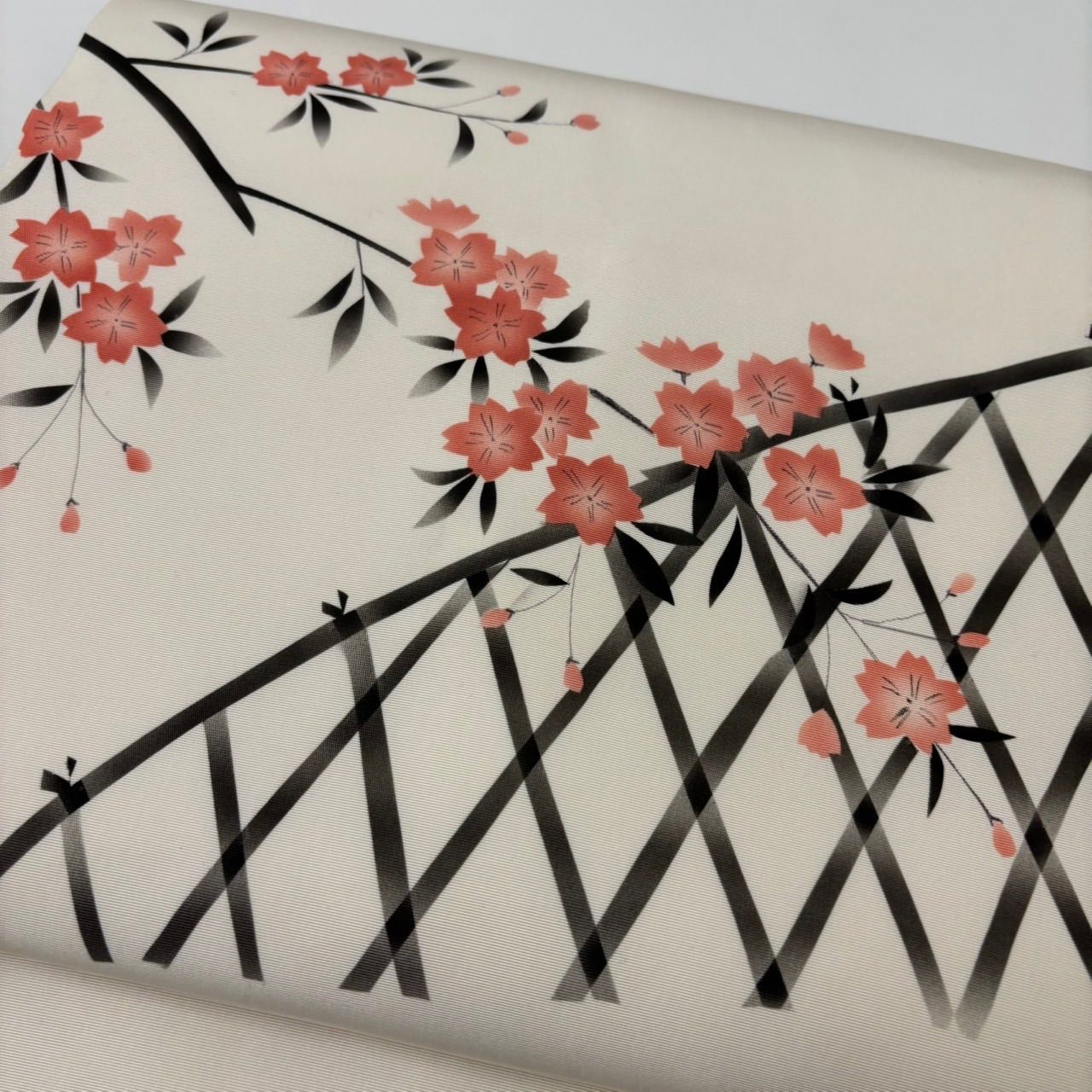 名古屋帯 塩瀬 花柄の上品な染め 九寸 正絹 着物 MA-2763 - メルカリ