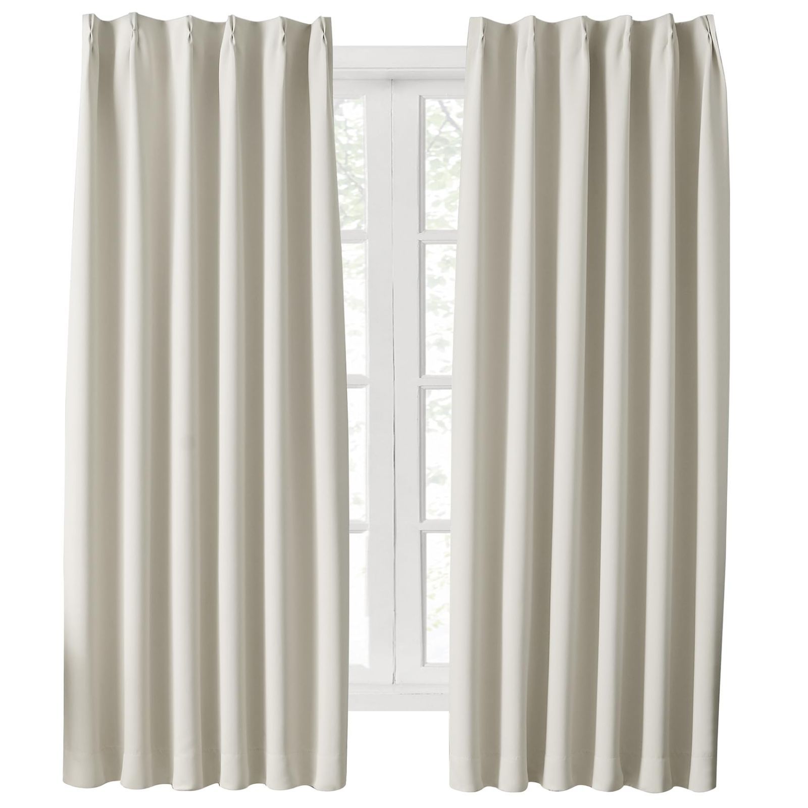 Hansleep カーテン 1級遮光 2枚組 断熱 防寒 防音 省エネ 厚手 無地