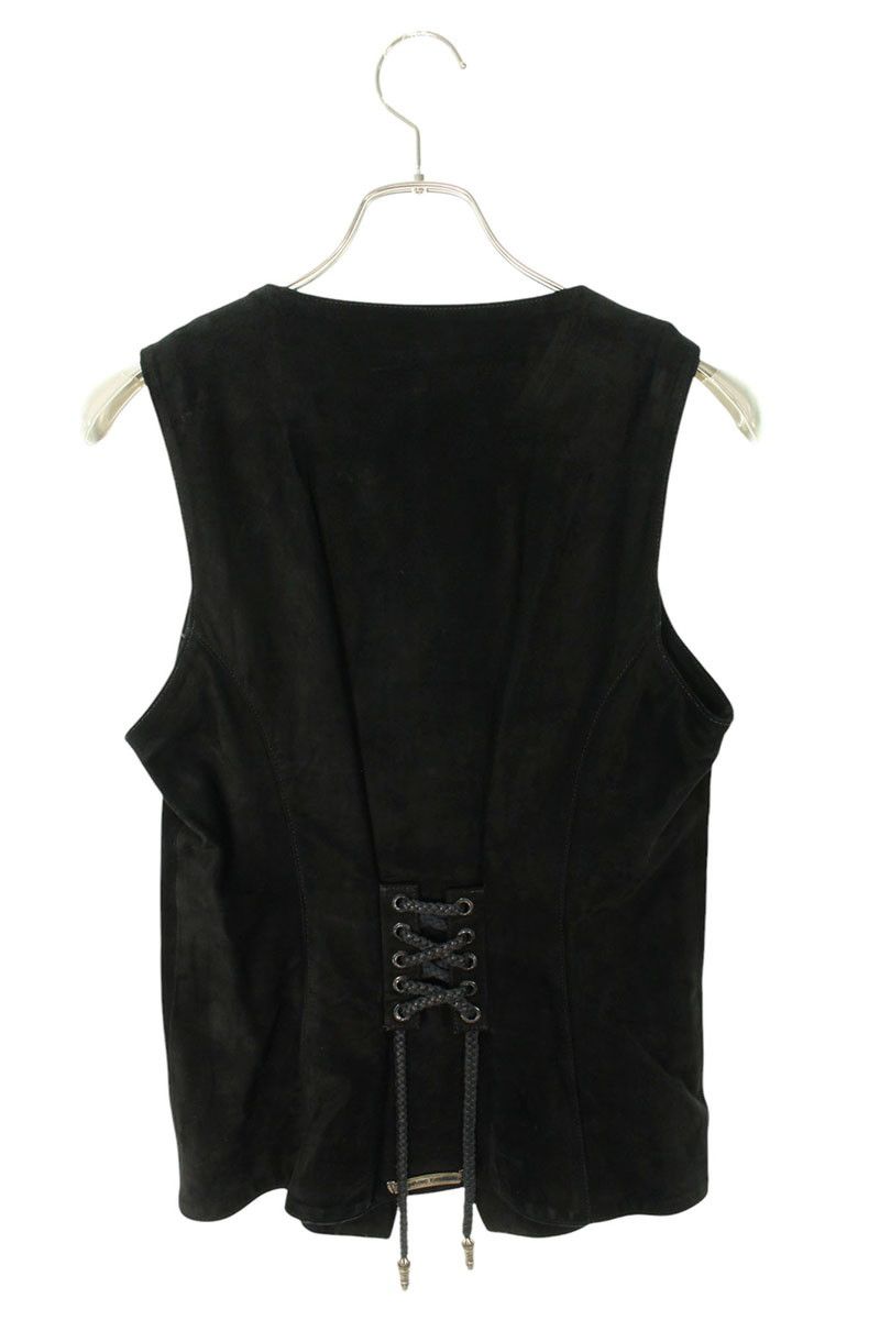 クロムハーツ クロスボールボタンスウエードレザーベスト レディース M