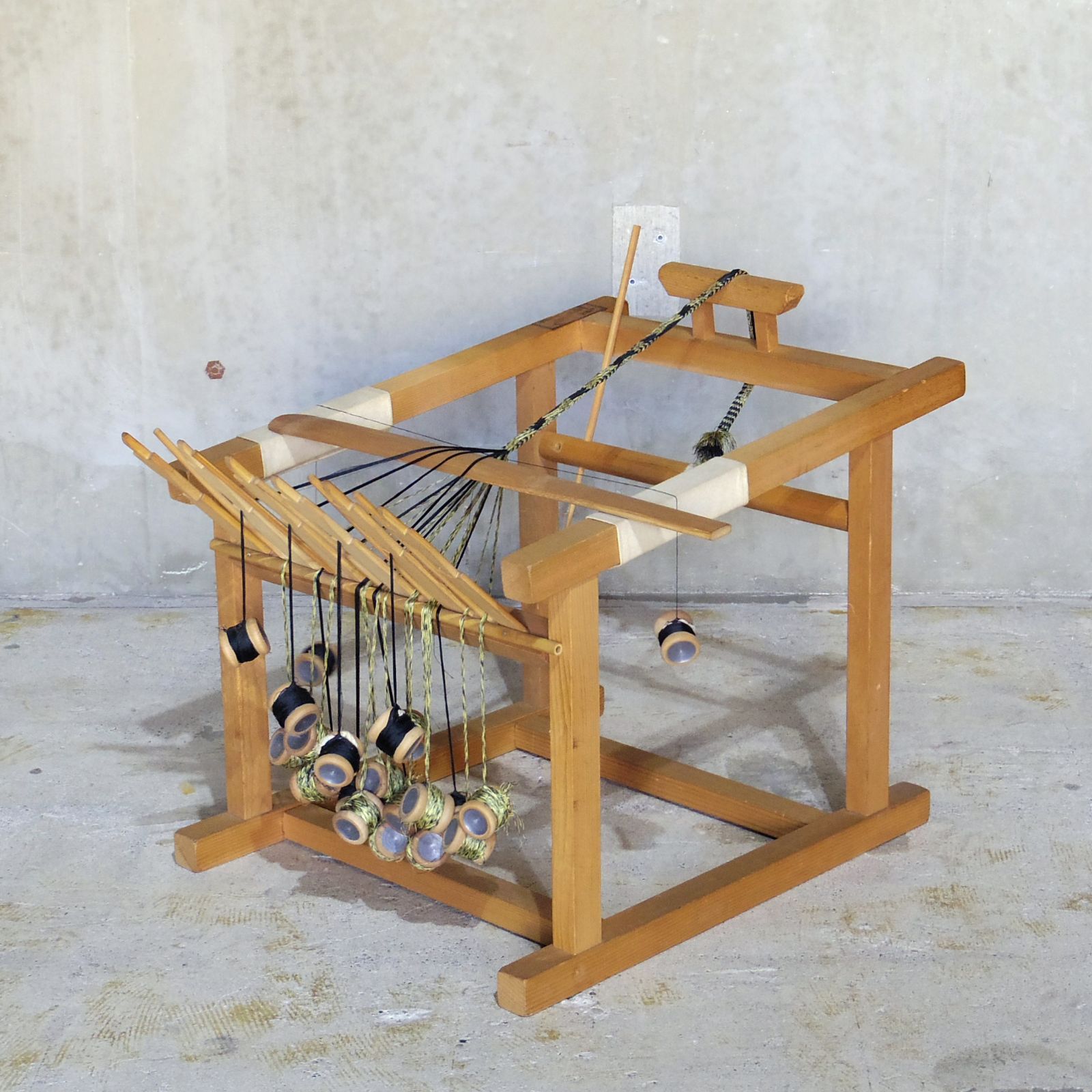 雅流 組紐 組み台 綾竹台 玉・へら付き ハンドメイド 伝統工芸 古道具