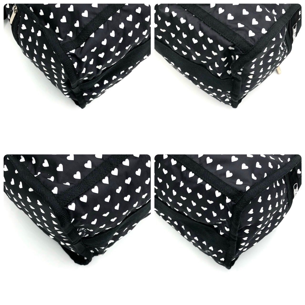 美品】レスポートサック ボストンバッグ ハート柄 黒 2点 セット 2way