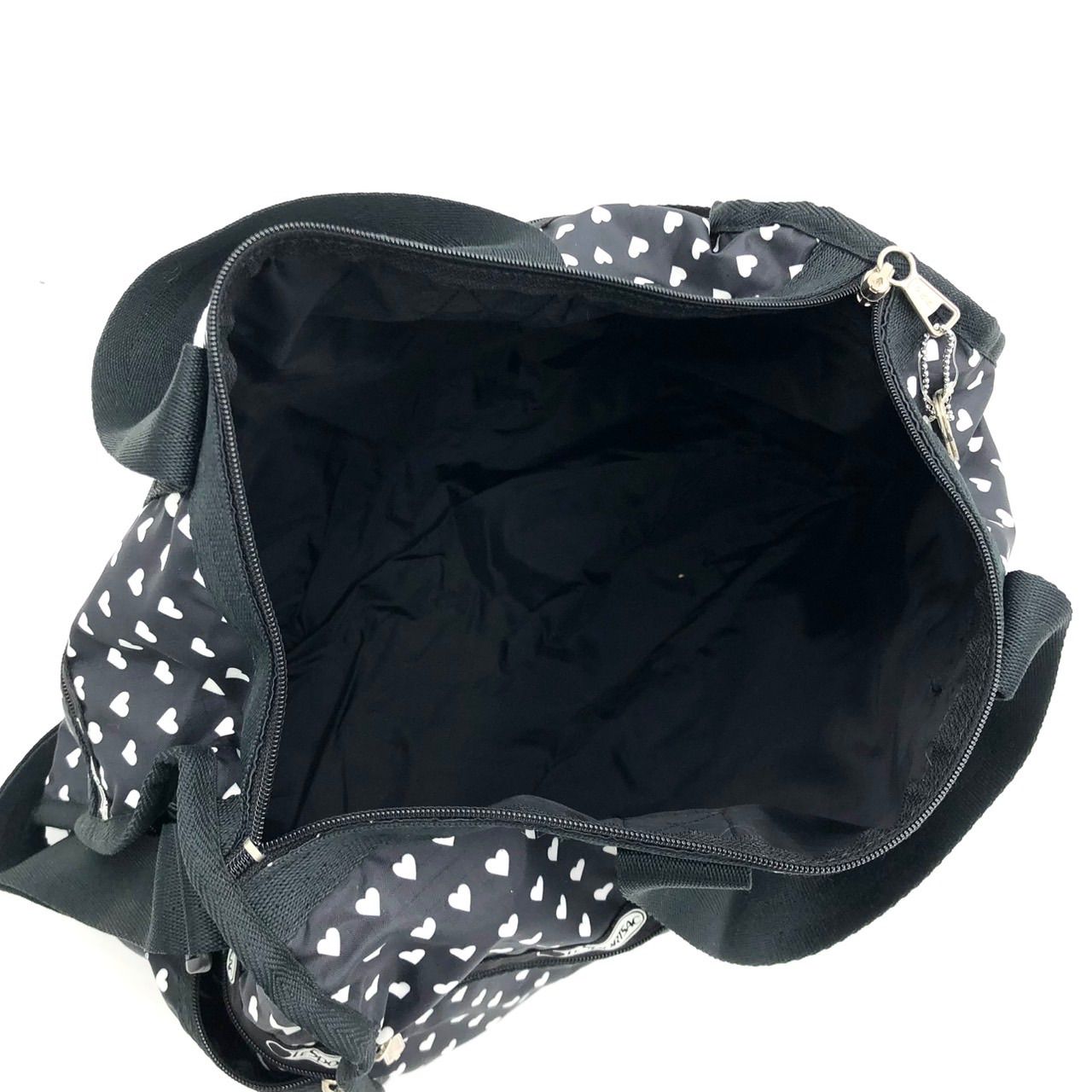 美品】レスポートサック ボストンバッグ ハート柄 黒 2点 セット 2way