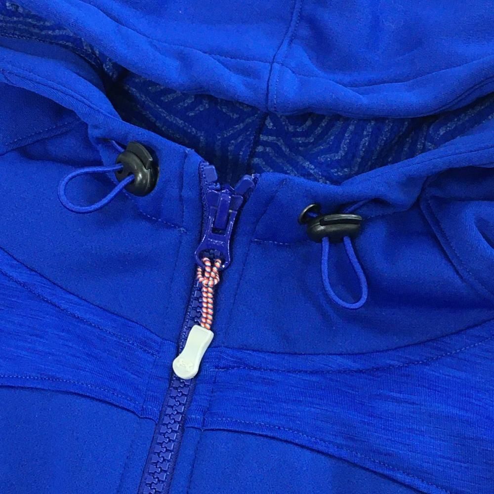 美品】アンダーアーマー ジップパーカー ブルー 裏起毛 COLDGEAR 品質